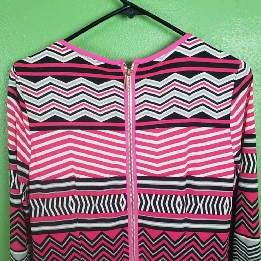 Eliza J pink abstract geometric design short dress size 8 - Picture 6 of 10